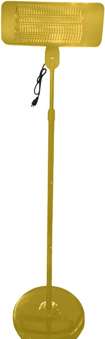 HETRAROOT Outdoor Electric Patio Heater 2 Heat Levels, 12H Timers Yellow