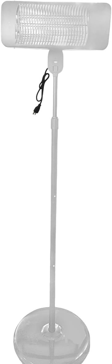 HETRAROOT Outdoor Electric Patio Heater 2 Heat Levels, 12H Timers White