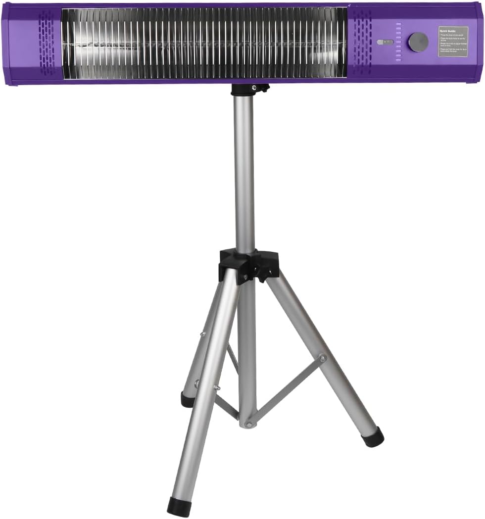 HETRAROOT Outdoor Heaters for Patio, 9 Heating Levels, IP65 Waterproof Patio Heaters for Outdoor Use, 1500W Electric Heating Covers 400Sq.ft, 9H Timer, Tip-Over & Overheat Protection, 20FT Remote Control