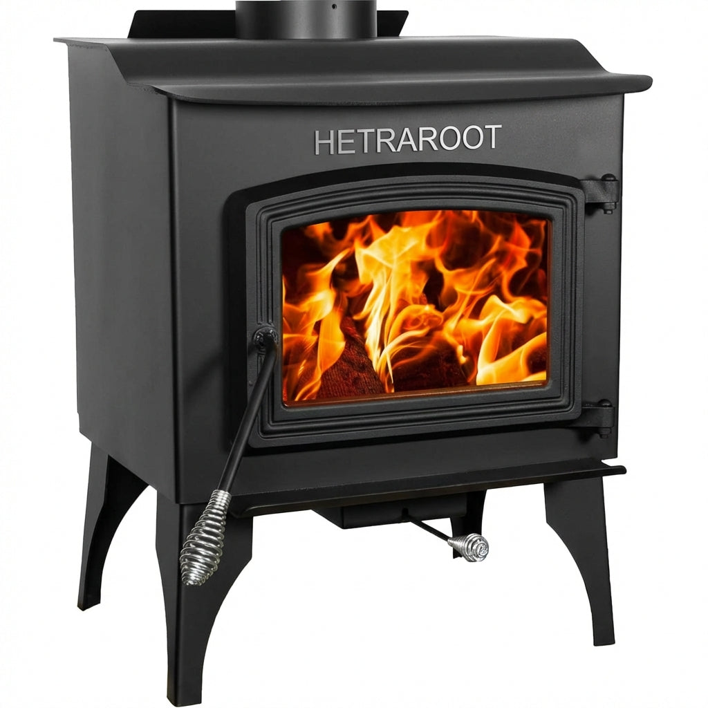 1,200 Sq. Ft. Small Wood Burning Stove with legs