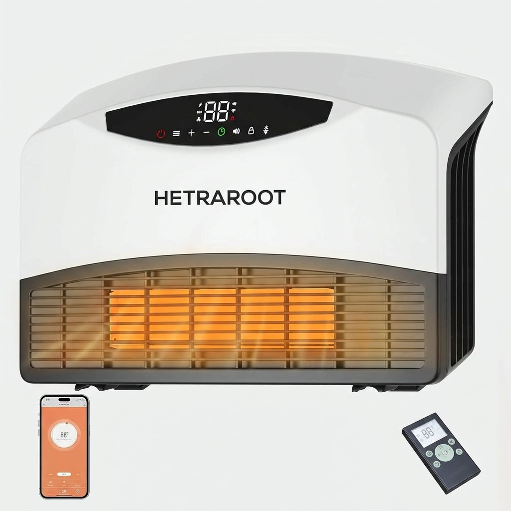 Smart Wall Heater, 1500W Electric PTC Space Heaters for Indoor Use