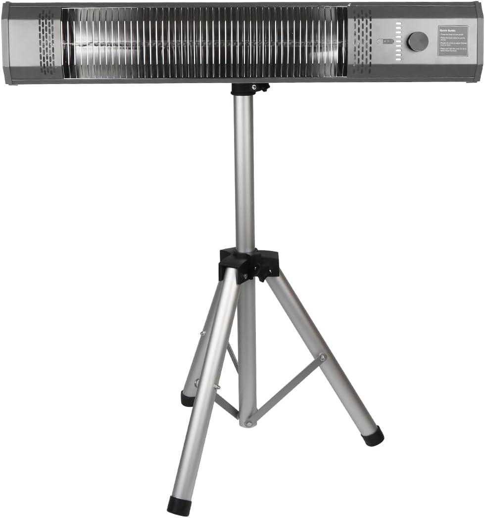 HETRAROOT Outdoor Heaters for Patio, 9 Heating Levels, IP65 Waterproof Patio Heaters for Outdoor Use, 1500W Electric Heating Covers 400Sq.ft, 9H Timer, Tip-Over & Overheat Protection, 20FT Remote Control