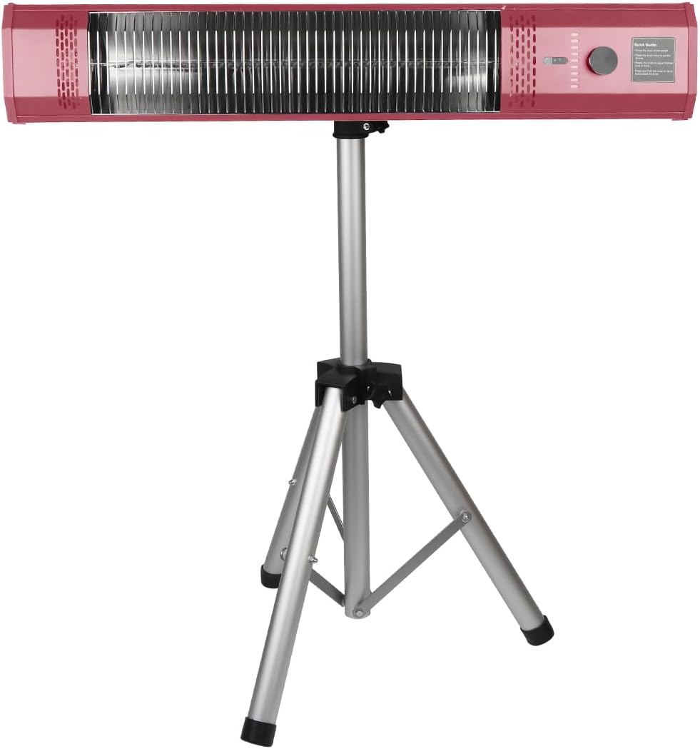 HETRAROOT Outdoor Heaters for Patio, 9 Heating Levels, IP65 Waterproof Patio Heaters for Outdoor Use, 1500W Electric Heating Covers 400Sq.ft, 9H Timer, Tip-Over & Overheat Protection, 20FT Remote Control