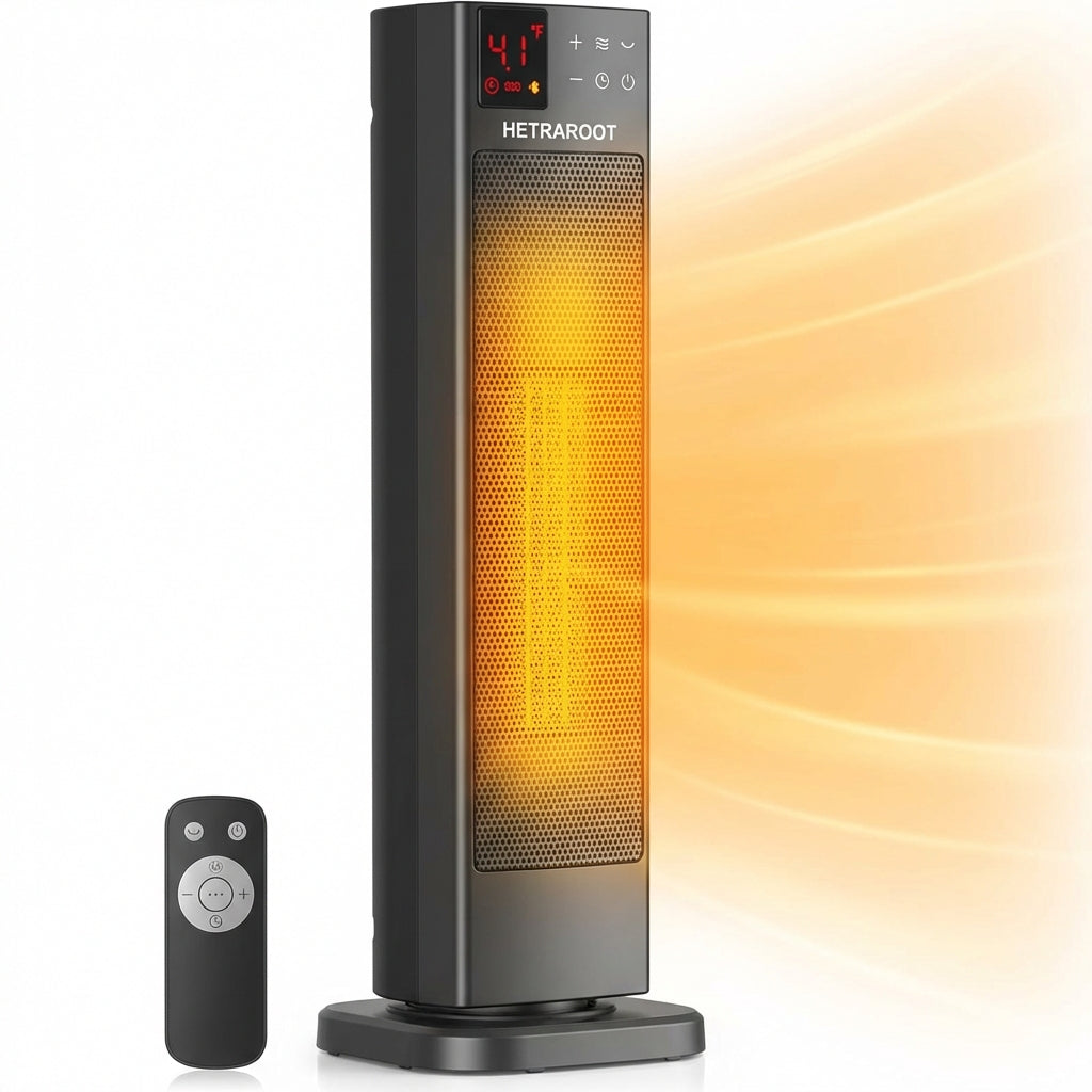 Oscillating Ceramic Tower Indoor Space Heater for Home with Oscillation