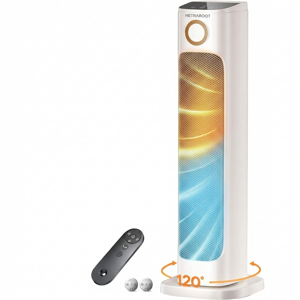 Patio Heater And Fan Combo for Indoor Use,Space Backyard Room Indoor,1500W Tower Portable Electric Space