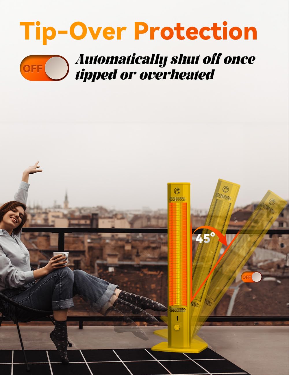 Patio Outdoor Heater - 1500W Garage Heater Indoor Use